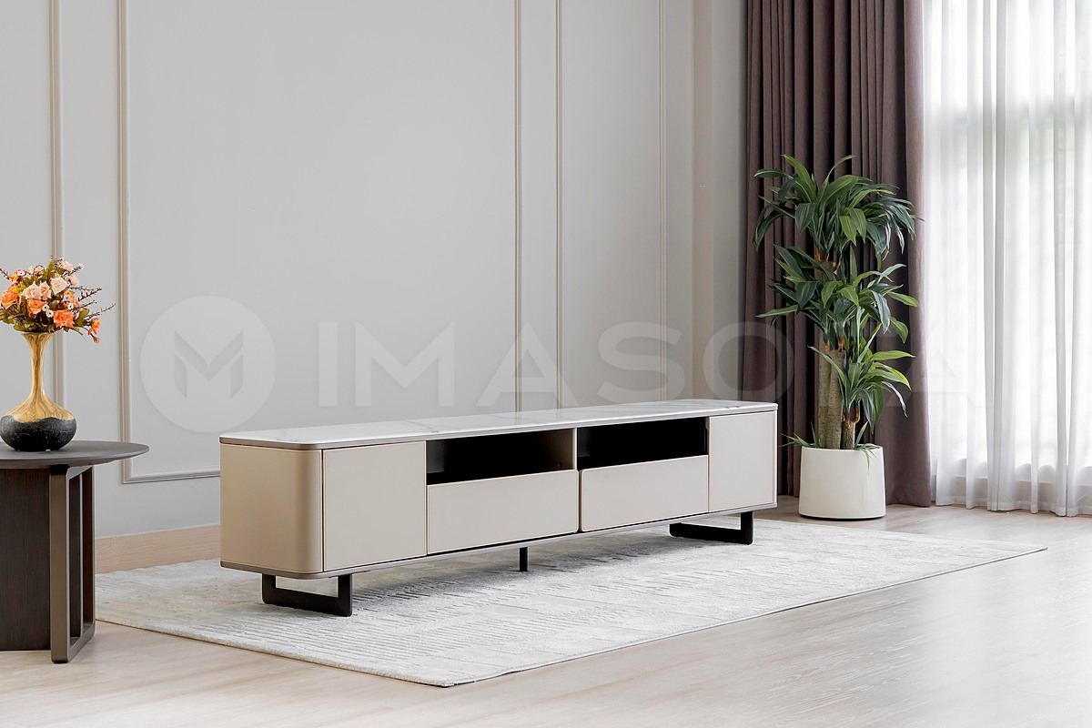 Kệ tivi Nhập khẩu  màu kem sáng