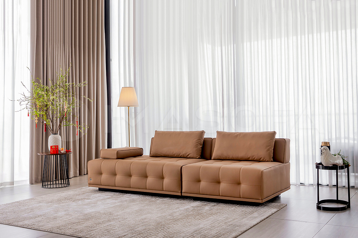 LUMIO-S - Sofa băng da nhân tạo