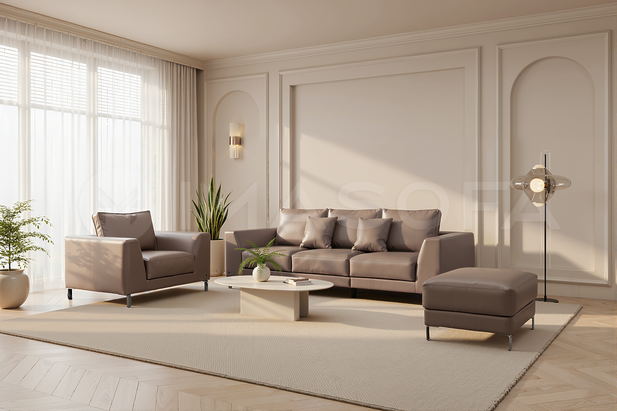 Royal - Sofa băng da nhân tạo
