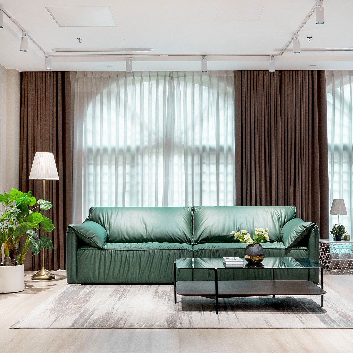 Sofa băng Casablanca da carson màu xanh lá