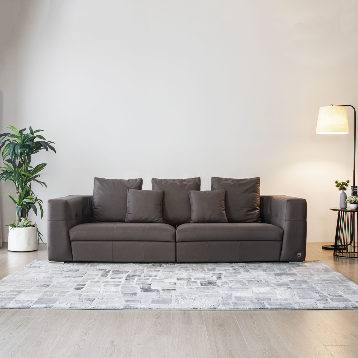 Sofa băng Metro da carson màu nâu