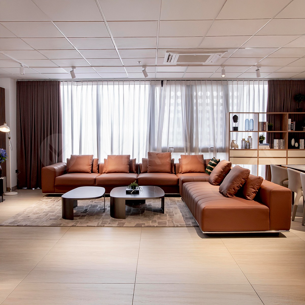 Libero - Sofa góc L da nhân tạo