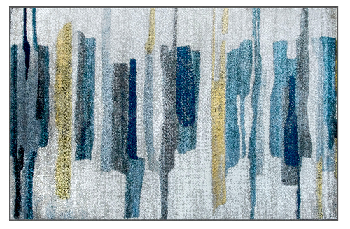 Thảm Tam vải màu xanh dương